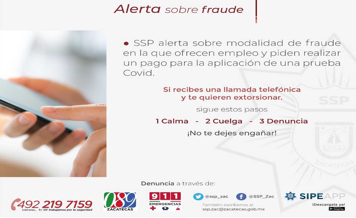 Alerta Secretaría de Seguridad Pública sobre nueva modalidad de fraude ...