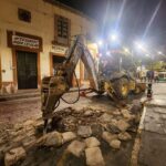 Avanzan jornadas nocturnas de bacheo en el Centro Histórico de Zacatecas