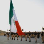 Rinde Pepe Saldívar Honores a la Bandera en el Bachillerato General Militarizado