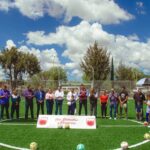 Inaugura gobernador David Monreal modernización de cancha de futbol y sanitarios