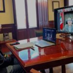 Participa secretario Rodrigo Reyes en reunión virtual sobre respeto a la libre manifestación