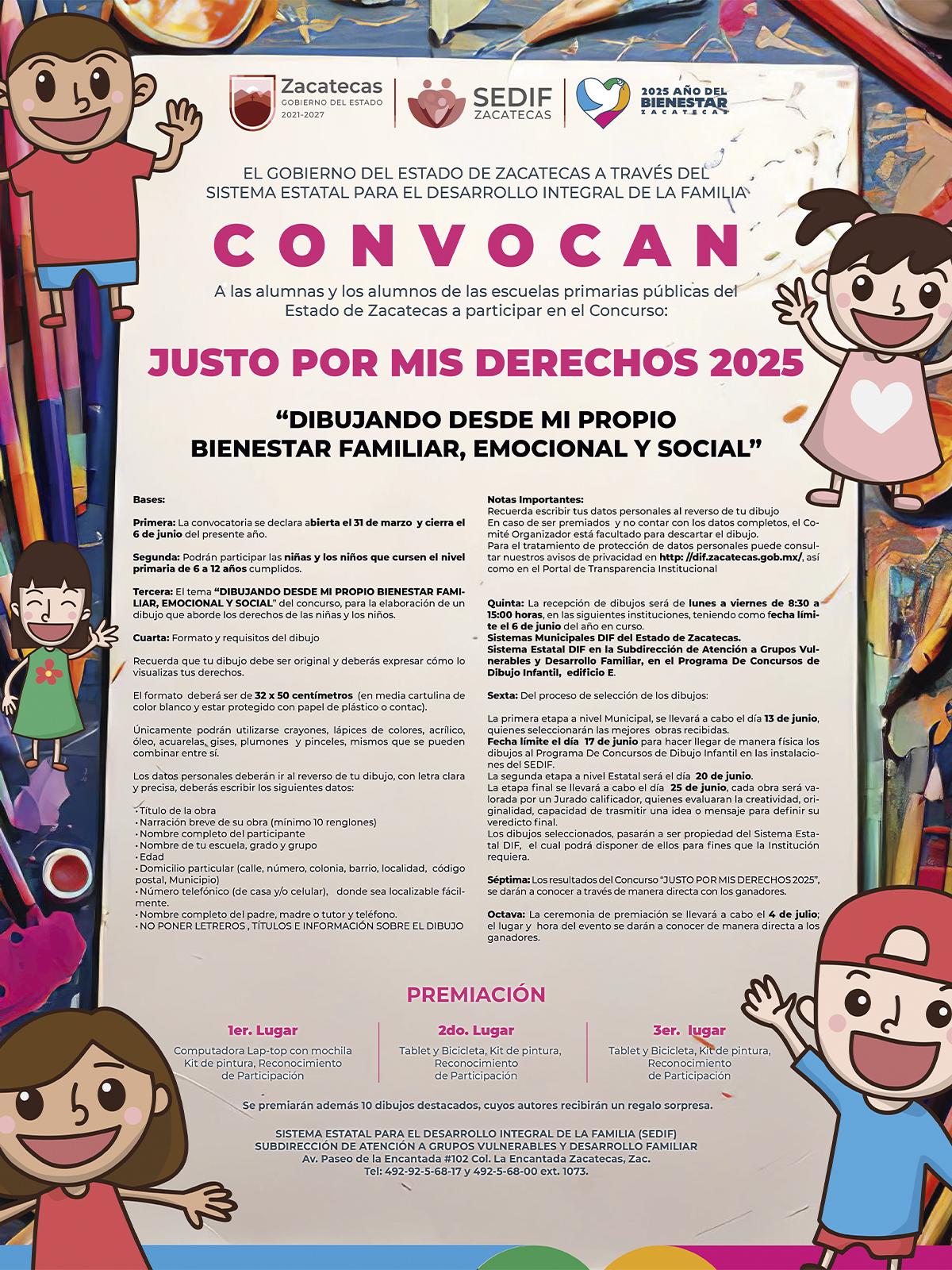 Convocan a participar en el Concurso de Dibujo Infantil Justo por mis ...
