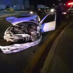 Tres personas lesionadas tras fuerte choque frente a la Central Camionera