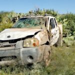 Accidente deja tres lesionados y pérdida total de camioneta en Zacatecas