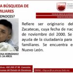 Buscan a familiares de Aristeo Sosa; se encuentra en Monterrey