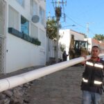 Rehabilita JIAPAZ red de agua potable en calle Constitución en Zacatecas