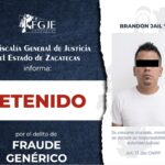 Buscado por fraude en Zacatecas fue detenido en el Estado de México