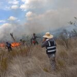 Coordinación total para sofocar incendio forestal en Zacatecas