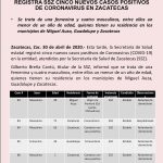 Confirman 5 casos mas positivos de Coronavirus en Zacatecas