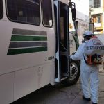 Encabeza Ulises Mejía Haro labores de sanitización en estaciones de transportes